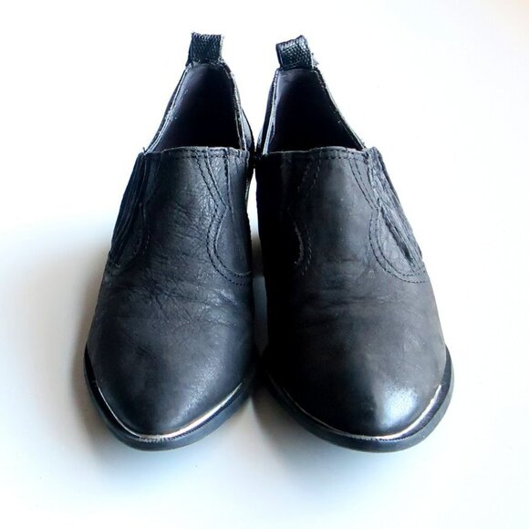 Amazon.com | Circus NY by Sam Edelman Women Circus Sam Edelman Black Nubuck Leather Block Heel Western Ankle Boots Booties 7